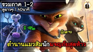 (สปอยหนัง) ตำนานแมวส้มนักผจญภัยสุดห้าว | รวมภาค 1-2 ดูยาวๆ 40นาที | DUKANNA