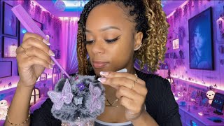 ASMR | 💜 Bug Searching + Plucking Your Hair On Fluffy Mic