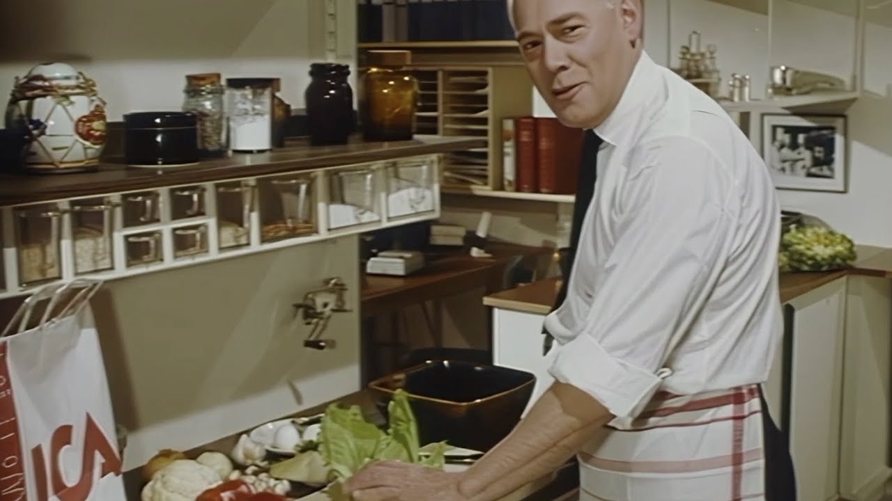 Tore Wretman lagar Sallad i Operakällaren provkök (1966)