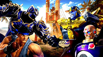 Black Panther & Ryu vs Thanos & Sigma (Hardest AI CPU) - Marvel vs Capcom Infinite