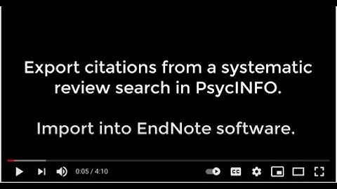 ProQuest Database Citation Export for Endnote Software