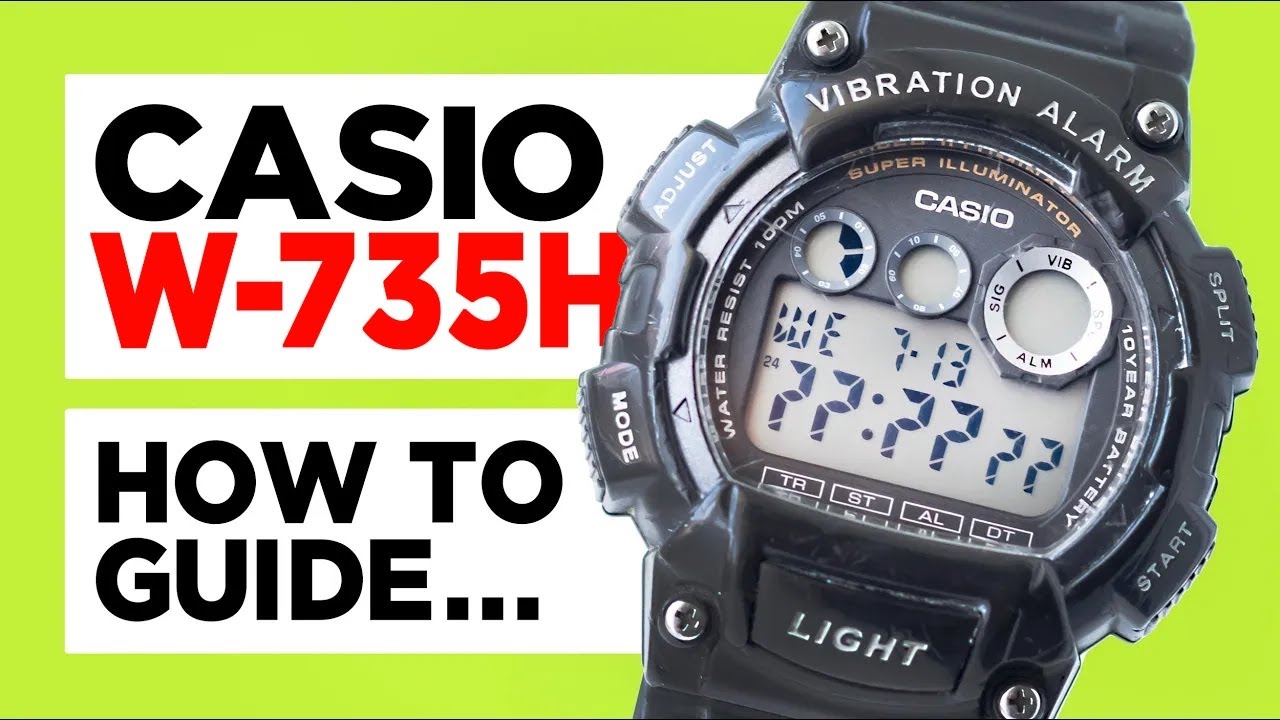 Casio W-735H-1Ajh Mens Black Watch Collection