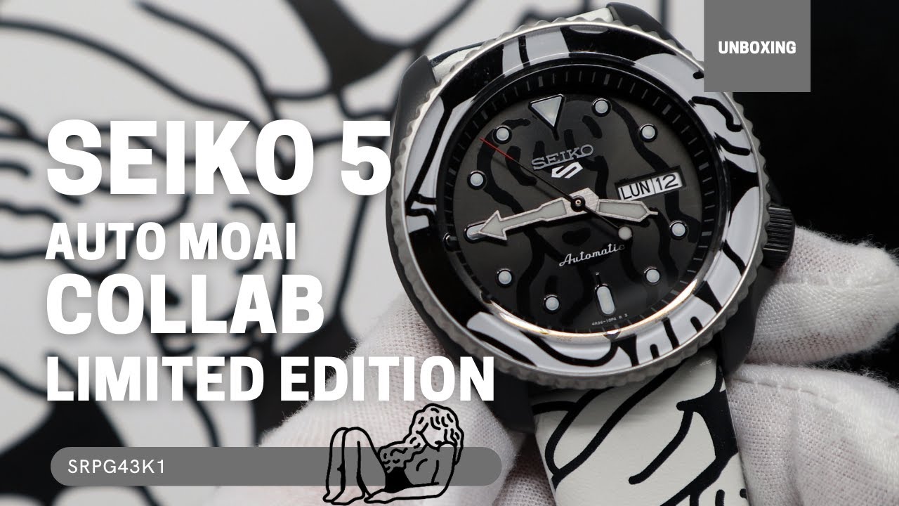 Unboxing Seiko 5 Sports x AUTO MOAI SRPG43K1 - YouTube