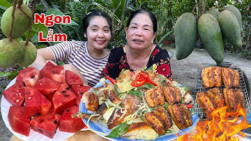 Thu Hoạch Xoài ,Cách Làm Gỏi Xoài khô Cá Lóc Cực Ngon | Mango salad and dried fish | Huỳnh Như Vlogs
