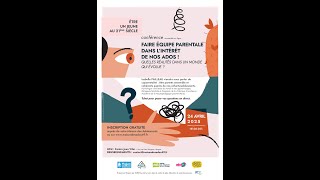 CONFÉRENCE PARENTS - Faire équipe parentale dans l'intérêt de nos ados