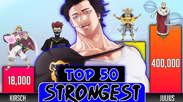 Black Clover Power Levels - Top 50 Strongest Black Clover Characters Power Levels - SP Senpai 🔥