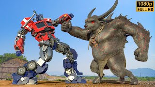 Optimus Prime vs A Bull Latest Battle - Transformers Rise Of The Beasts | Paramount Pictures [HD]