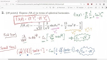 PHYS 2500 Quiz 7: Spherical Harmonics and Multipole Expansions