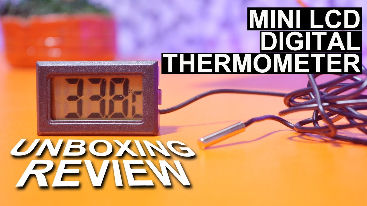 Mini LCD Digital Thermometer With Temperature Sensor/ Digital Temperature  Meter Unboxing & Review 