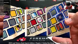 10/25/2025 2025 Leaf History Book Sports Edition: Chapter 2 Hobby Box Break Random Numbers #7