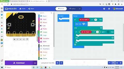 Nhận dạng cường độ âm thanh điều khiển Microbit