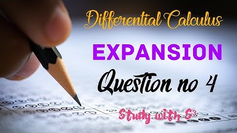 Expansion Maclaurins Theorem Questions no 4 by lalji Prasad.