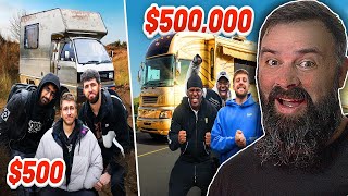 Reacting to SIDEMEN $500,000 vs $500 MOBILE HOME ROAD TRIP!! | OrvieWoah Reacts