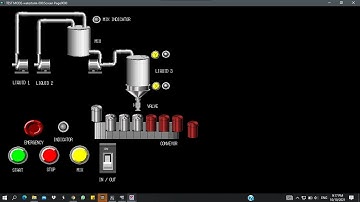 Pengisian Pengadukan dan Pengurasan Liquid || CX Programmer dan CX Designer