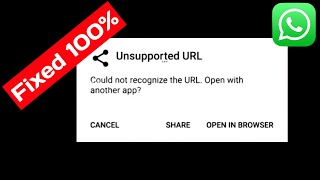 Information How to fix unsupported url whatsapp | Unsupported url problem Guide