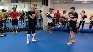 How to make distance for a high kick from close distance with Bas Rutten