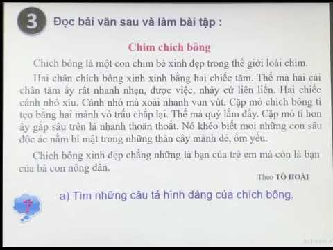 Tập làm văn 2 - Đáp lời cảm ơn _ Tả ngắn về loài chim