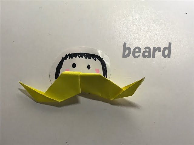 折り紙・origami】ヒゲ Beard - YouTube