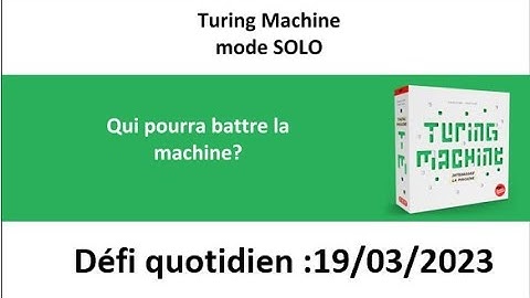 Board Game : Turing machine 19 mars