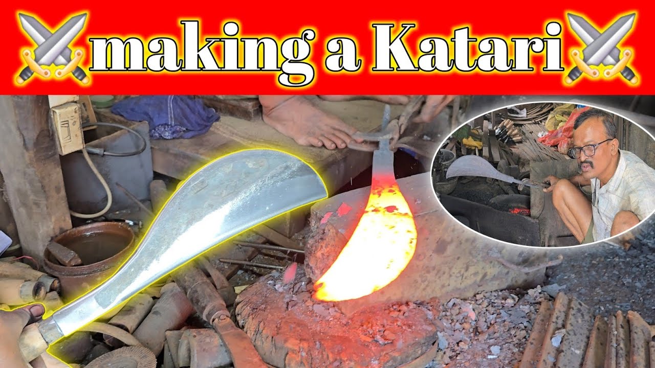 Katari Instrument Katari Making 🔥 | গ্রামবাংলার কামারশালায় ধারালো কাটারি তৈরির পুরো ...