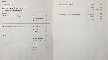 Listening A2 , KET 5, Test 2 , Part 3