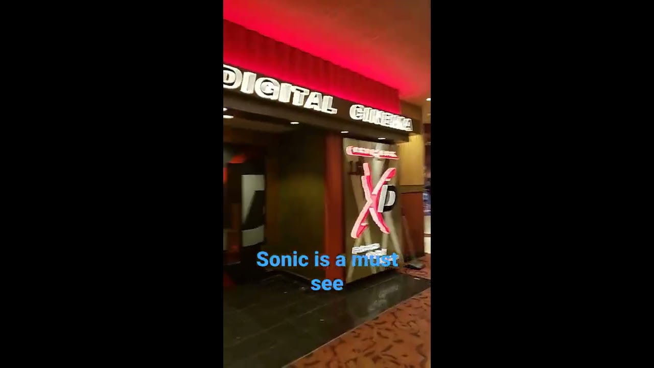 Sonic the hedgehog 2 at Cinemark XD (great movie)