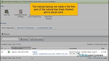 How to use the backup manager in Plesk