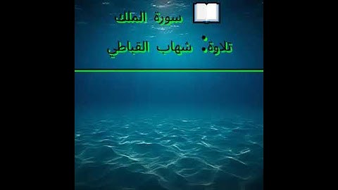 تلاوة قصيرة من سورة الملك 🌌 شهاب القباطي#قرآن #تلاوة #سورة_الملك #شهاب