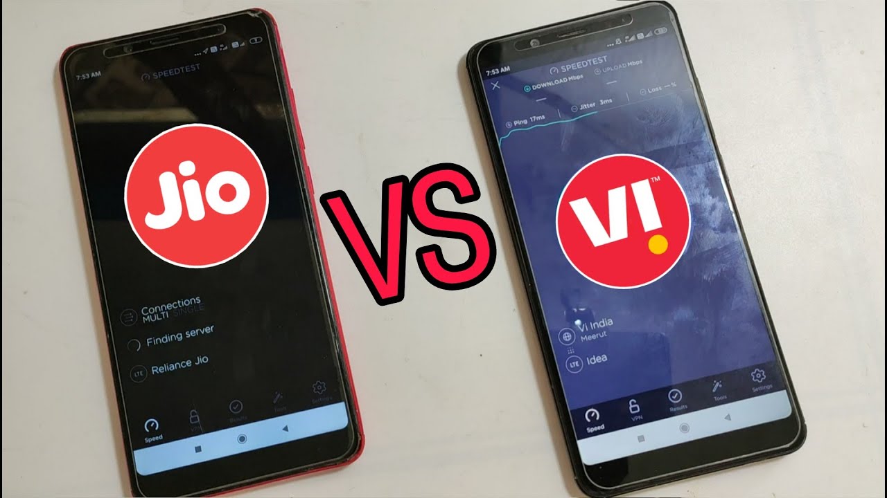 Jio Vs Vi Speed Test