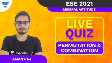 Permutation & Combination | Live Quiz of General Aptitude | ESE 2021 | Aman Raj