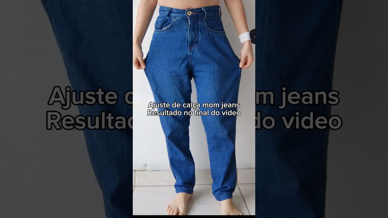 Ajuste em calça mom jeans! Ficou perfeito! 😍 
