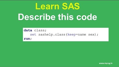 Describe this sas code 1007 - Subset variables using keep= dataset option on set statement