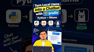 Turn Local Llama into a Chatbot with Gradio | Python + Ollama #coding #ai #llm #python #ollama #ui