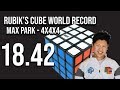 Rubik&#39;s Cube 4x4x4 World Record 18.42 - Max Park