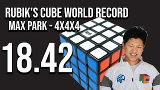 Rubik&#39;s Cube 4x4x4 World Record 18.42 - Max Park