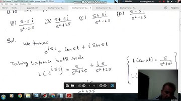 Laplace Transform (Q10) (Gate 2015 (ME-02)Engineering Mathematics)