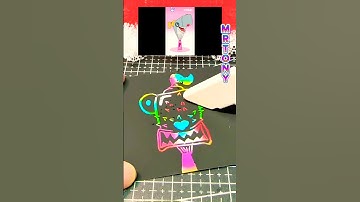 Sprunki OC Pearl Krabs Phase 4 with rainbow scratch #sprunki #rainbowpaper #scratchbook #pearlkrabs