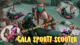 MOTOR WASH GIRL SA LABAS NG BAHAY NAMIN | GALA SPORTY SCOOTER | Cindy Matol