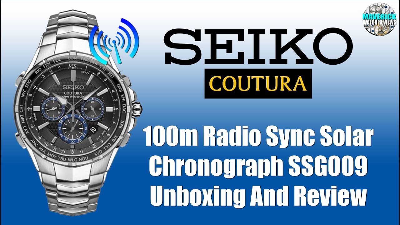 Tons Of Features! | Seiko Coutura 100m Radio Sync Solar Chronograph SSG009  Unbox & Review - YouTube