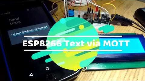 ESP8266 Text Via MQTT powered by Arduino