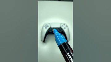 Custom PlayStation Controller Using Posca Markers! #shorts