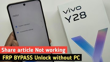 Vivo Y28 5G Frp Bypass Android 14 2025 New Method ✓Vivo Y28 (V2352) Google Account Bypass Without Pc