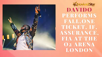 Davido performs Fall, One Ticket, IF, Assurance, Fia at the O2 Arena London