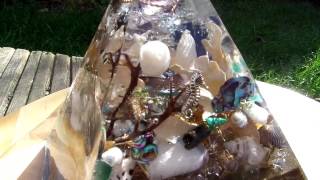 'Under the Sea' Orgone Jewels Handmade Orgone energy Pyramid. Extra Large!