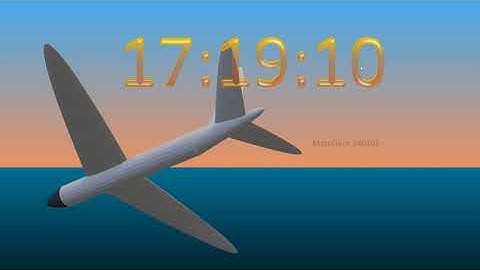 MatsClock 240106 - Free 3D PowerPoint Digital Clock PPT Aircraft Timer