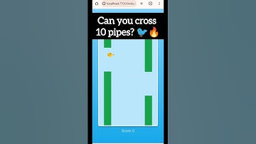 Flappy Bird Game in JavaScript & Tailwind 🐤 | Can You Beat My Score? #shorts #flappybird #coding