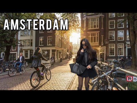 Amsterdam Stunning Sunny Hour Winter 2024 Amsterdam Walking Tour 4K