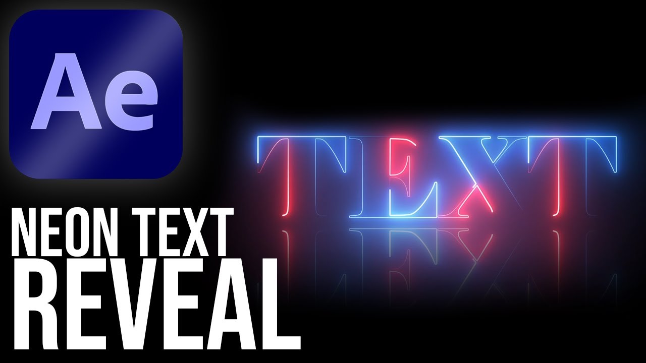 Neon Text Animation By Using Saber Plugin - After Effects Tutorial ...