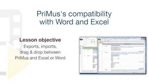 PriMus Tutorial - PriMus Compatibility with Word and Excel - ACCA software
