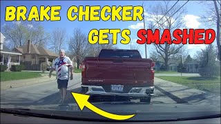 PICK UP DRIVER DISCOVERED HE CAN'T BULLY A SEMI TRUCK